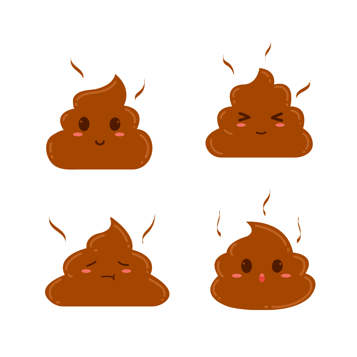 Pile of Poop Emoji Vector Template