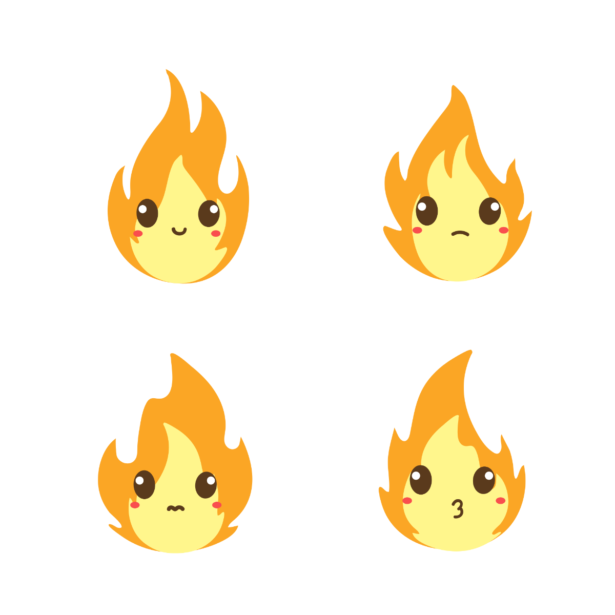 Flame Emoji Vector