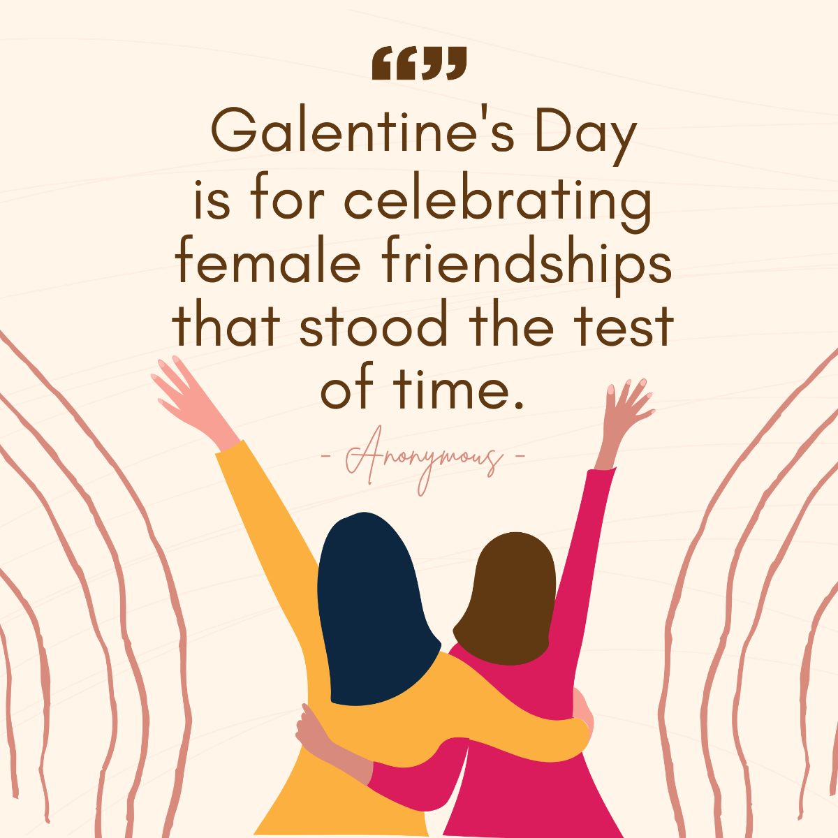 Free Galentines Day Quote Instagram Post Template