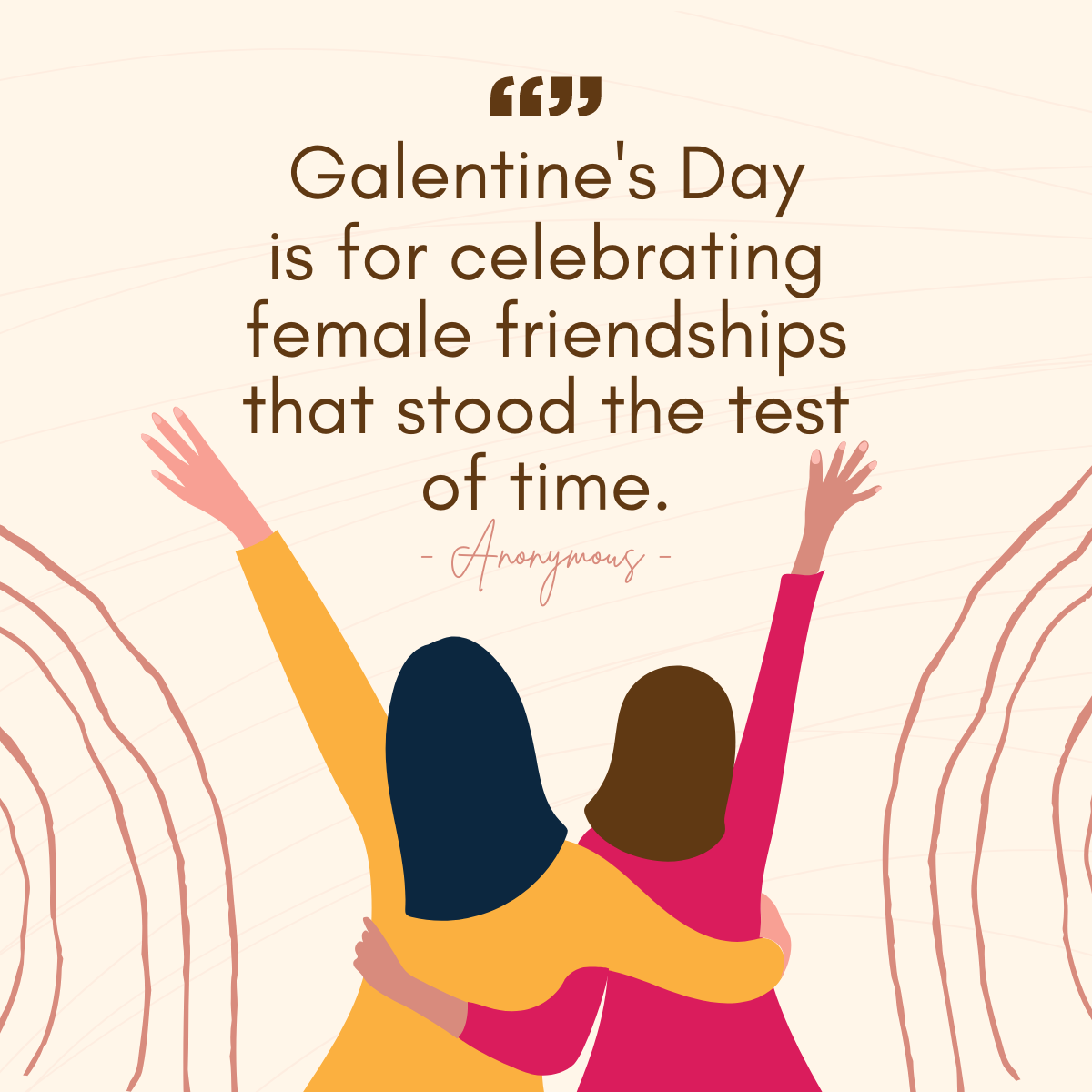 Galentines Day Quote Linkedin Post