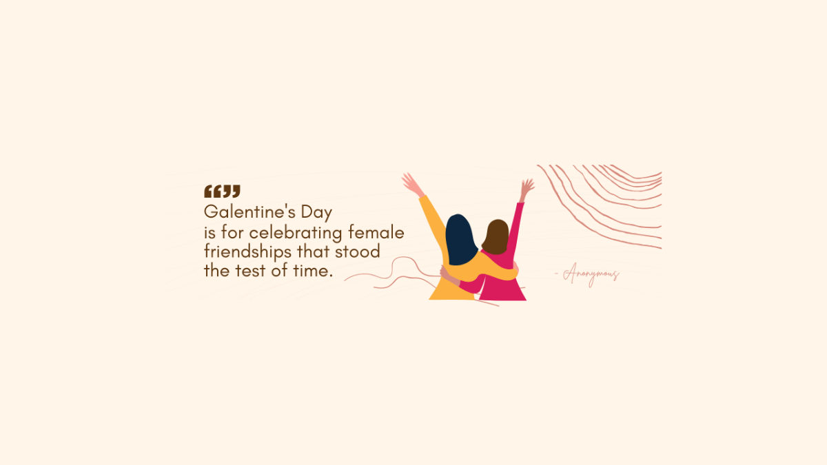 Free Galentines Day Quote Youtube Banner Template
