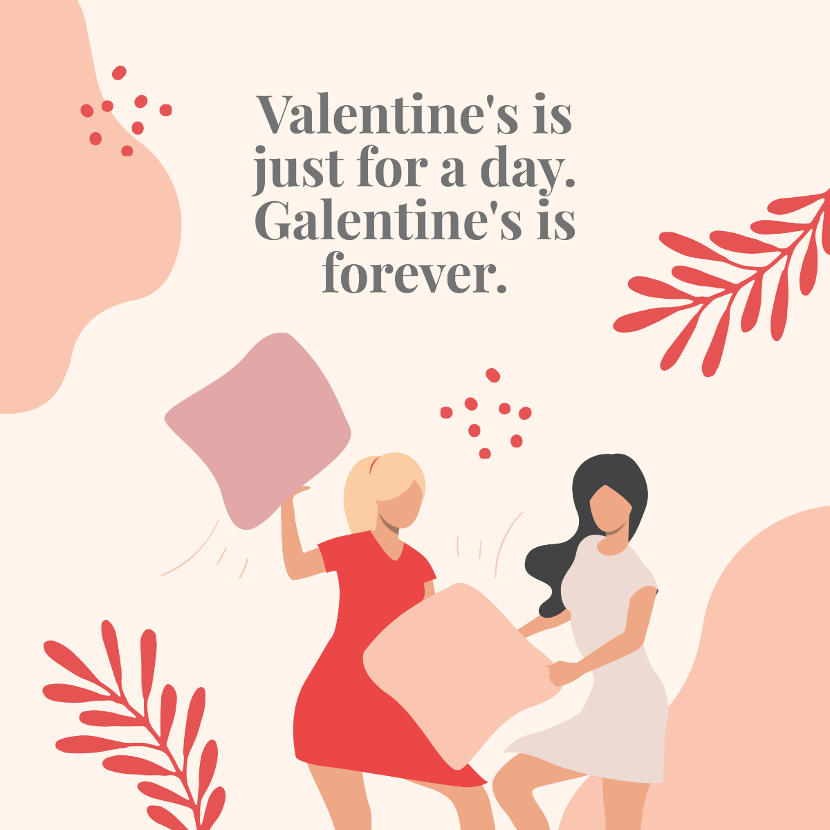 Free Funny Galentines Day Instagram Post Template
