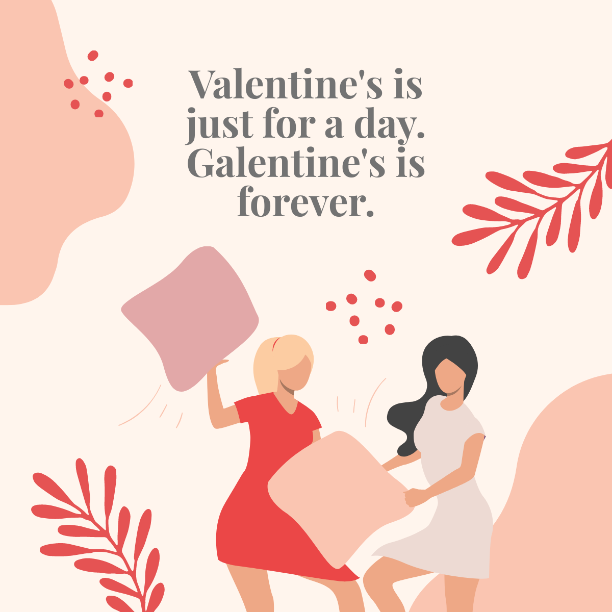 Free Funny Galentines Day Linkedin Post Template