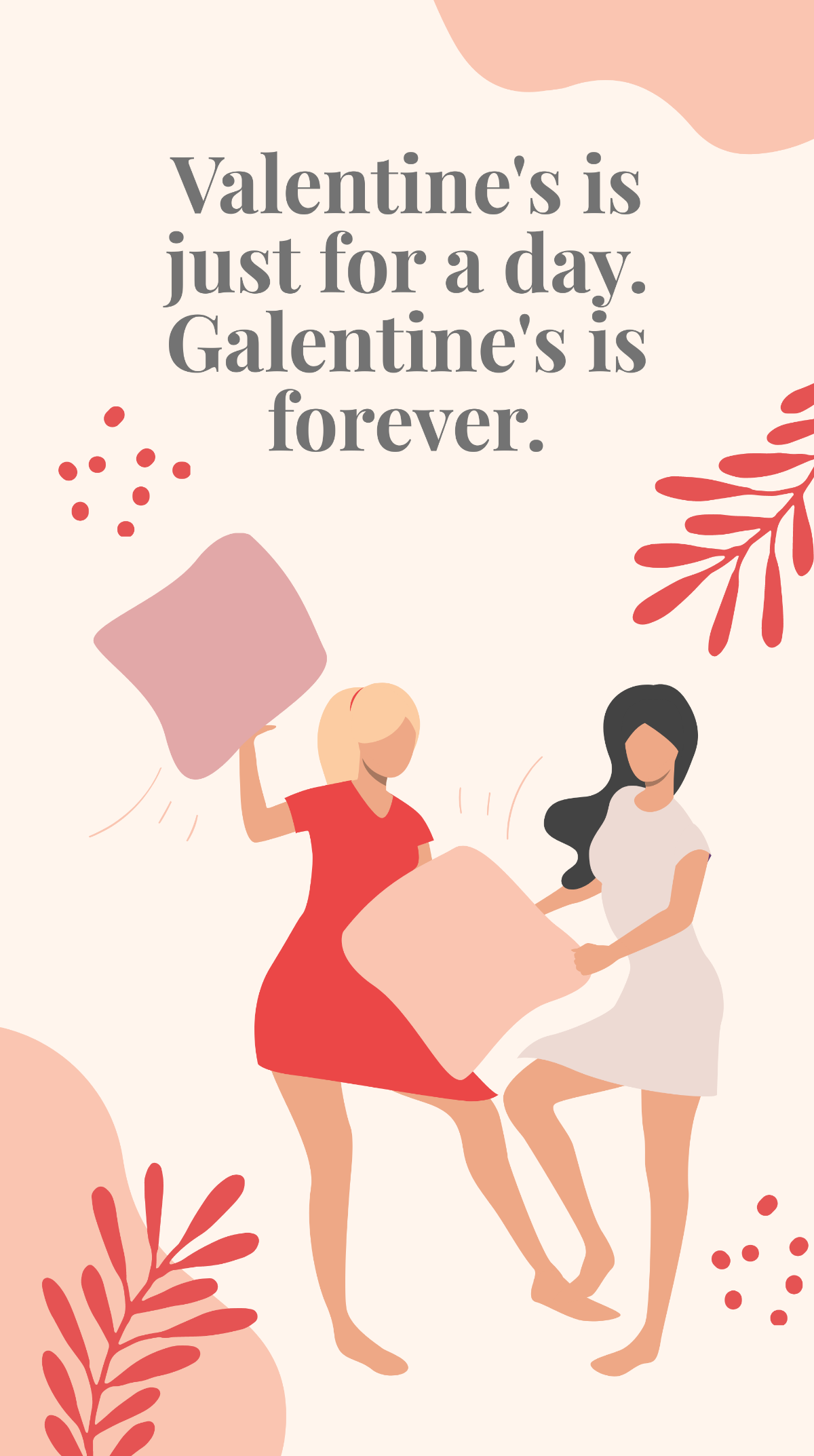 Funny Galentines Day Whatsapp Post Template