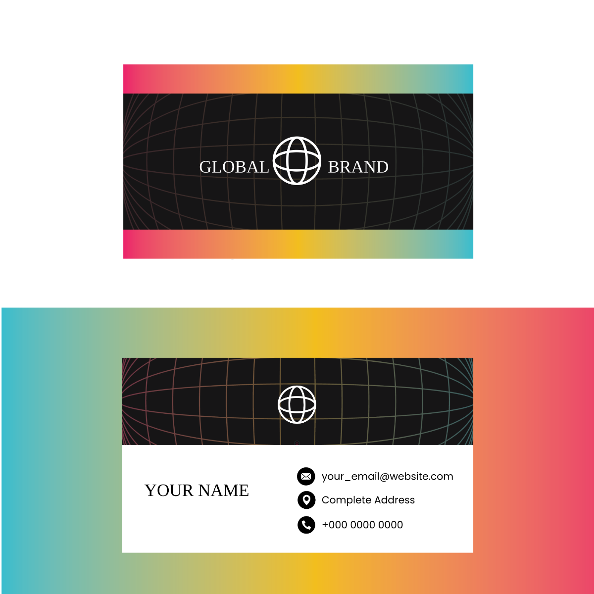 Free Modern Business Card Vector Template to Edit Online