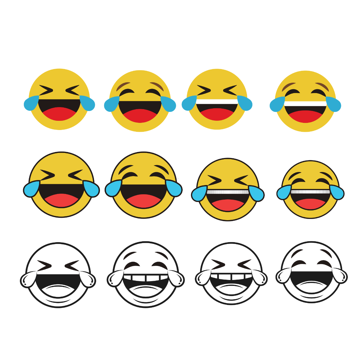 Laughing Emoji Vector Template