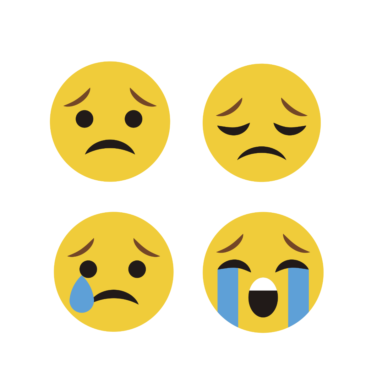 Sad Emoji Vector Template