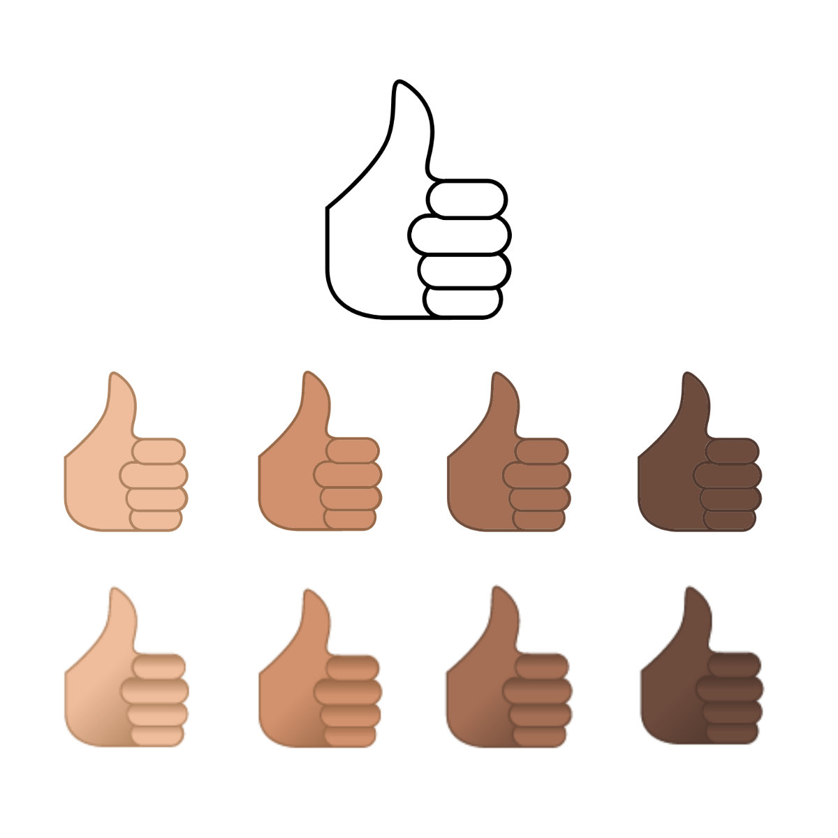 Thumbs Up Emoji Vector Template