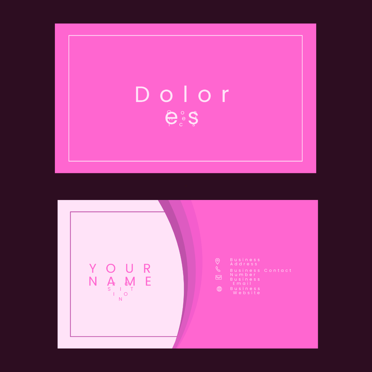 Free Beauty Business Card Vector Template