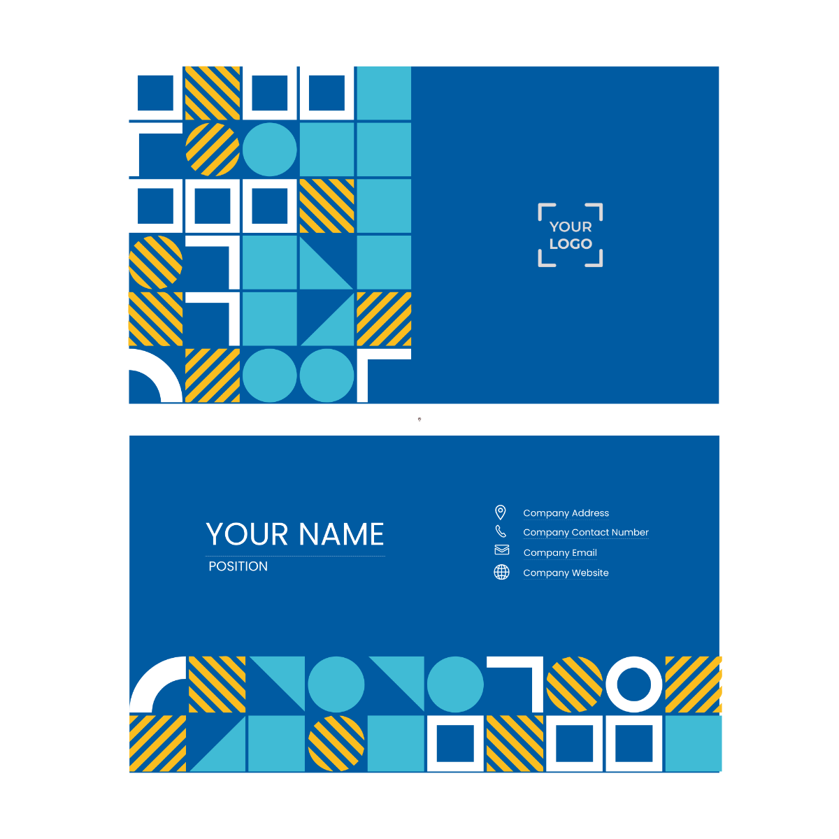 Abstract Business Card Vector Template - Edit Online & Download