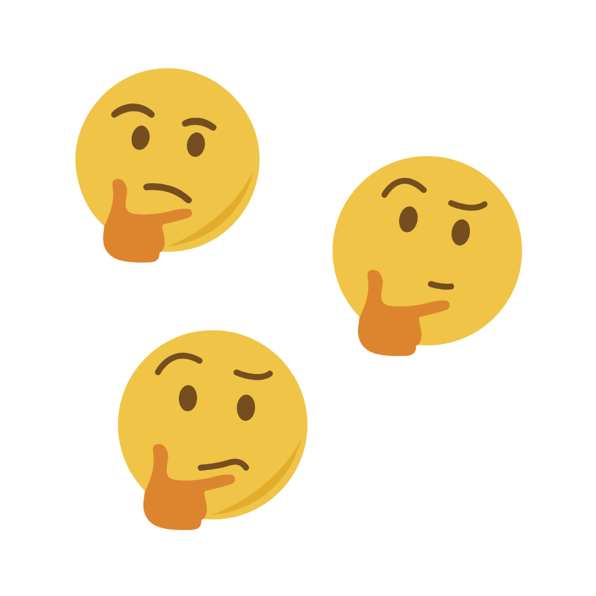 Free Thinking Emoji Vector Template