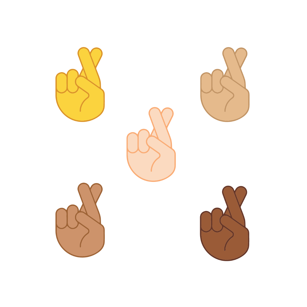 Free Fingers Crossed Emoji Vector Template