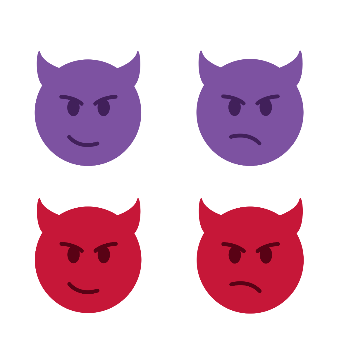 Devil Emoji Vector Template