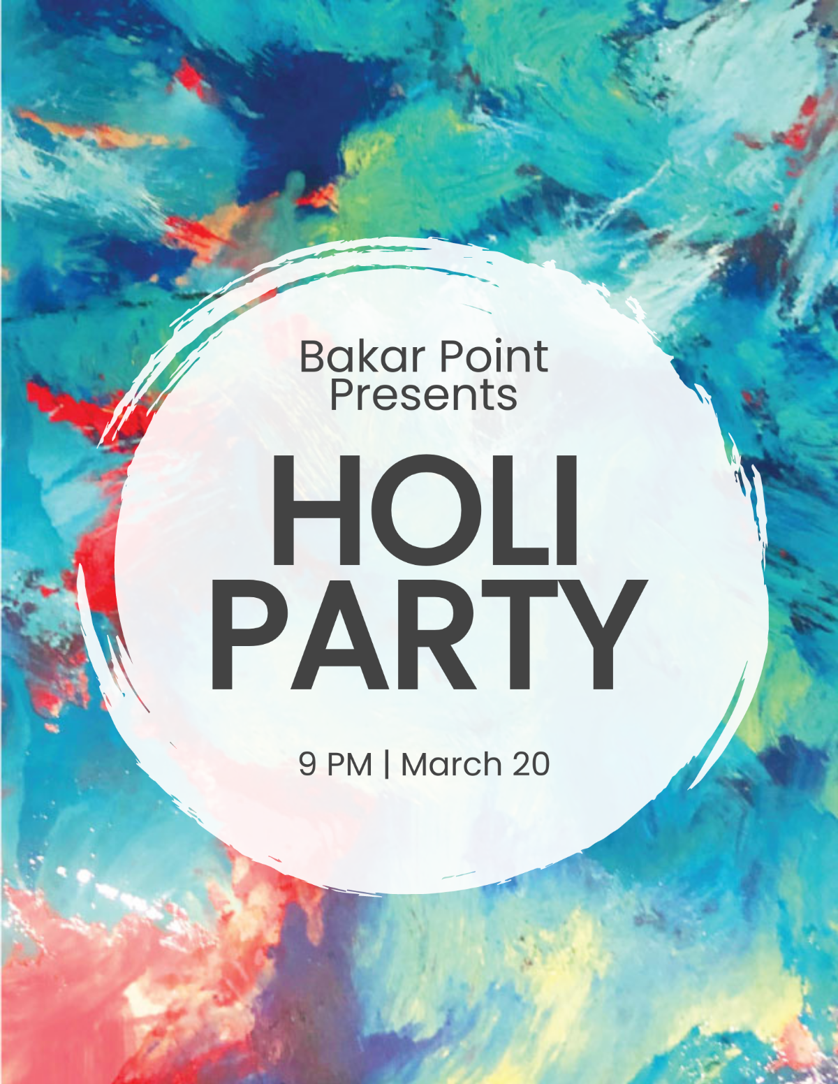 Holi Party Flyer Template