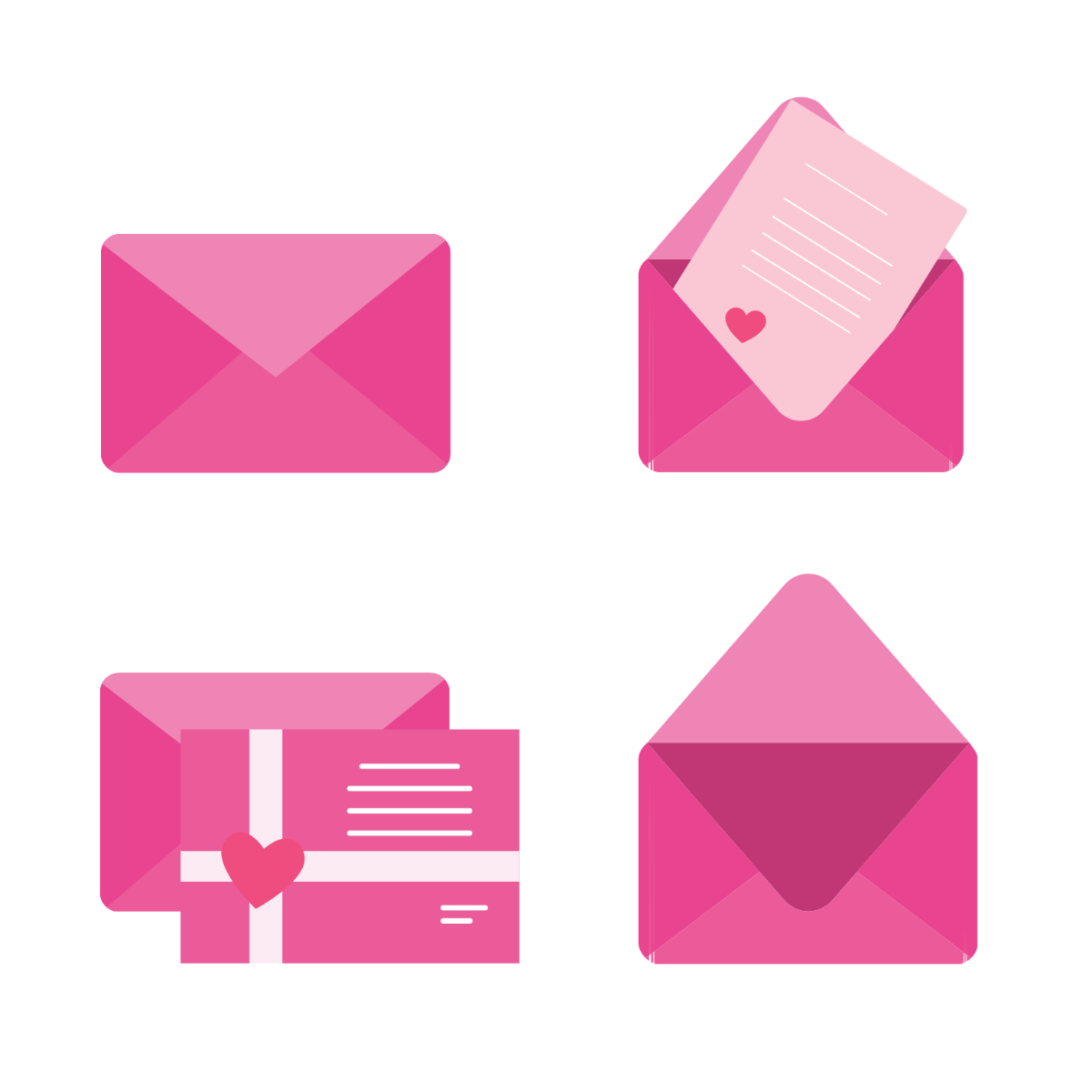 Free Pink Envelope Vector Template
