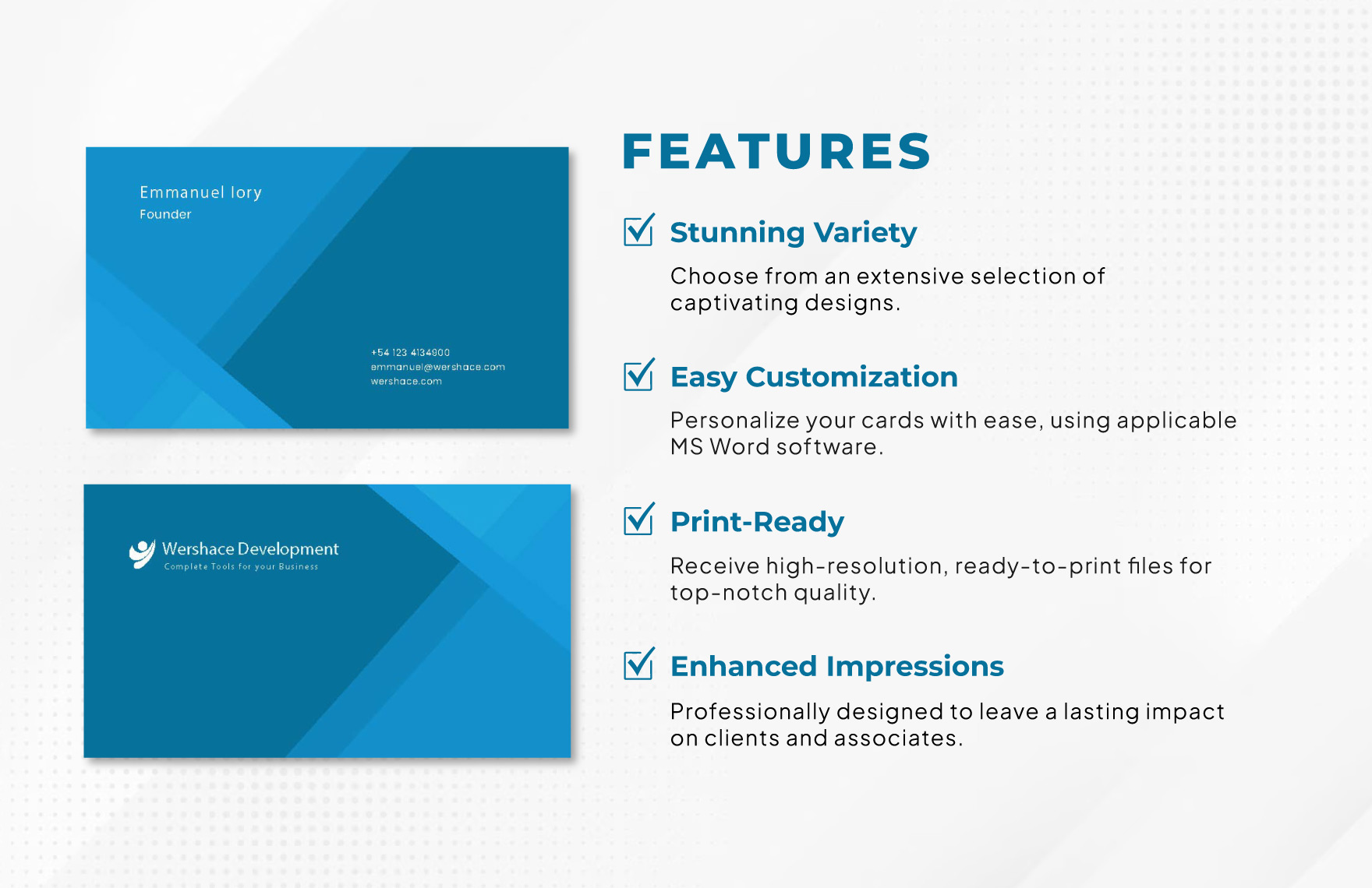 Free Professional Business Card Vector Template to Edit Online