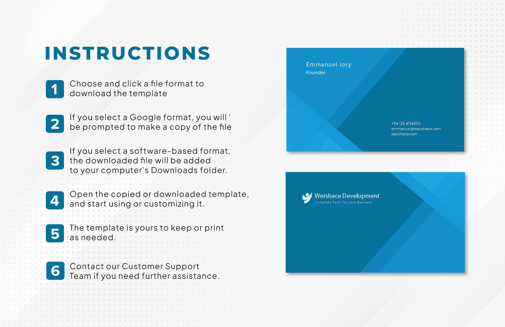 Free Professional Business Card Vector Template to Edit Online