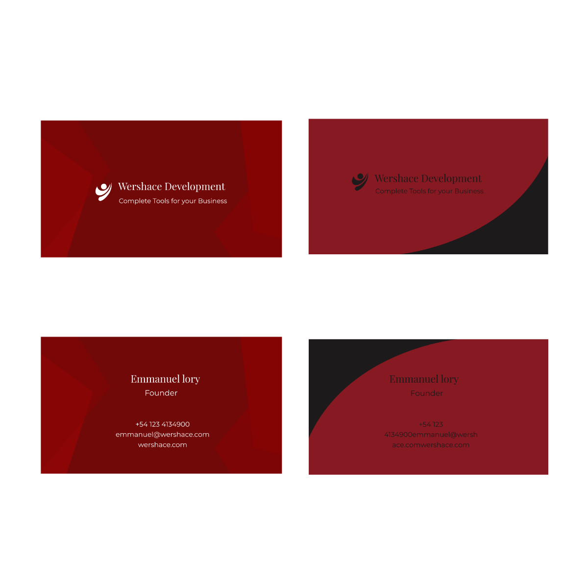 Red Business Card Vector