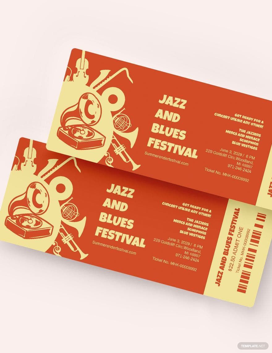Free Jazz Festival Ticket Template