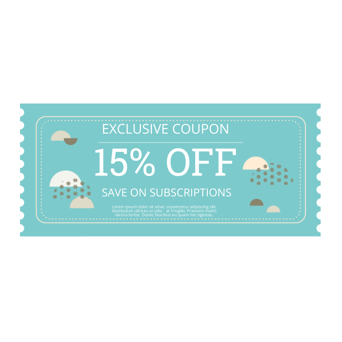 Subscription Coupon Vector Template