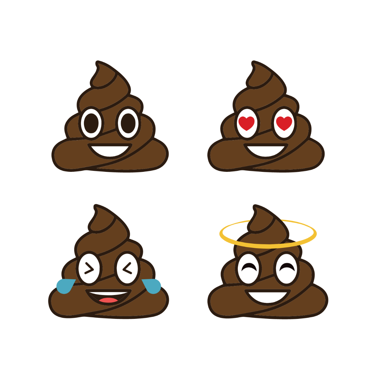 Free Poop Emoji Vector Template