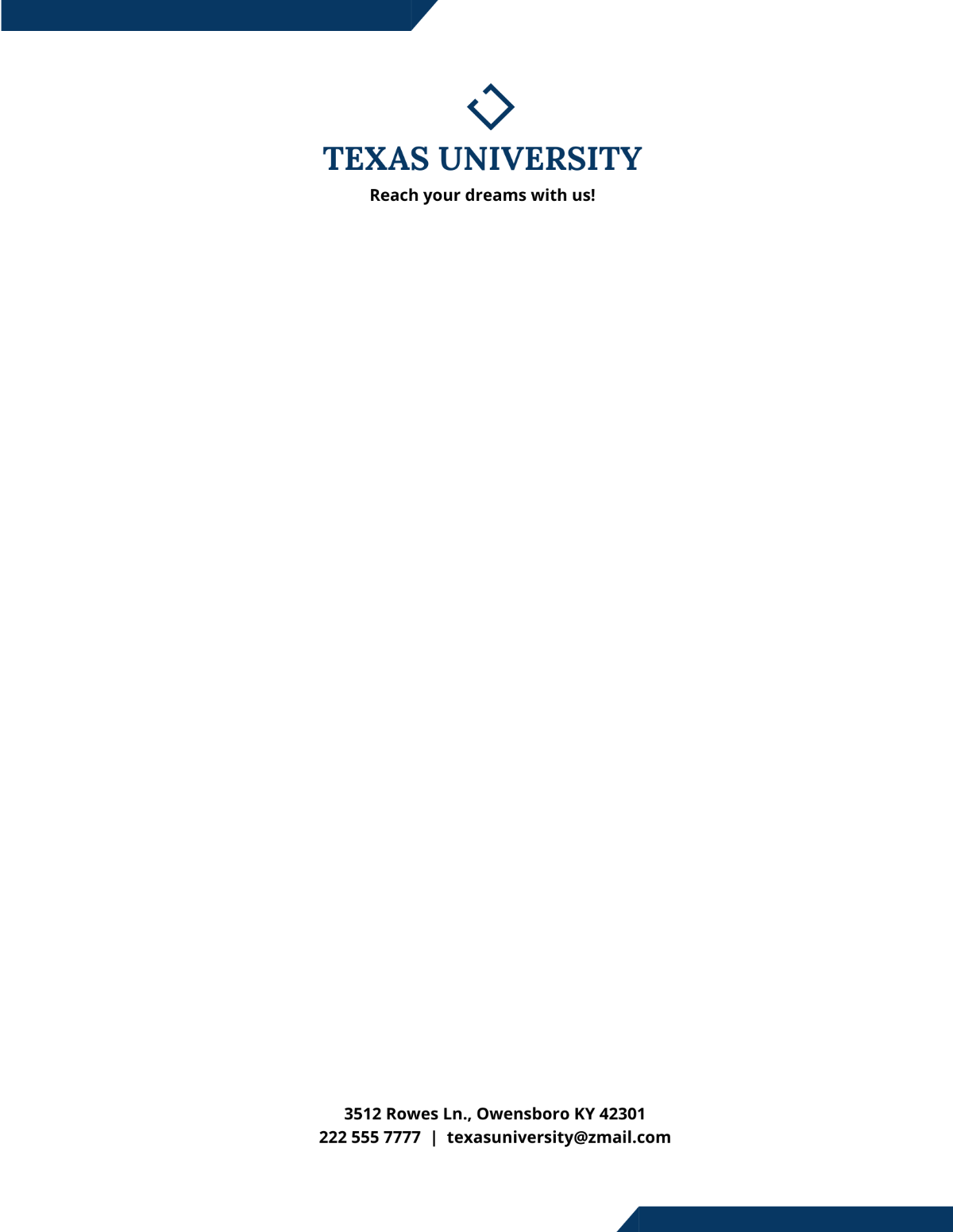 Sample College Letterhead Template - Edit Online & Download