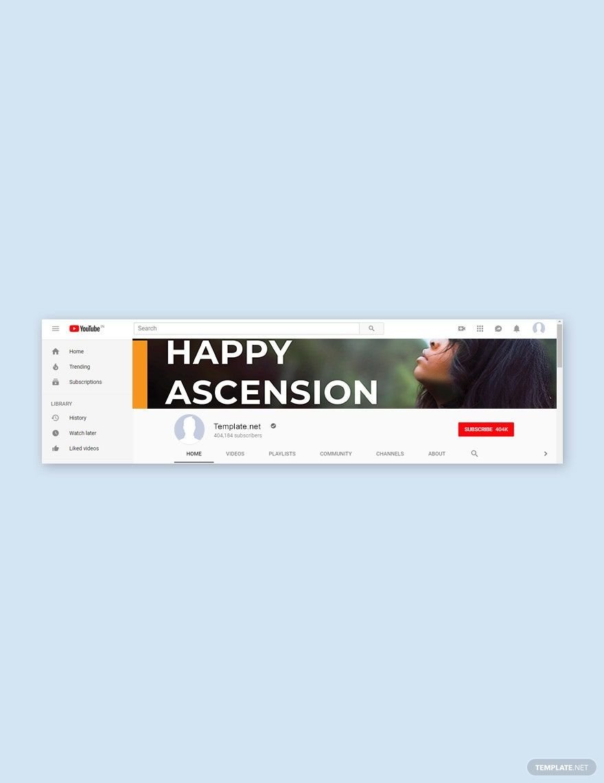 Free Ascension Day YouTube Channel Cover Template