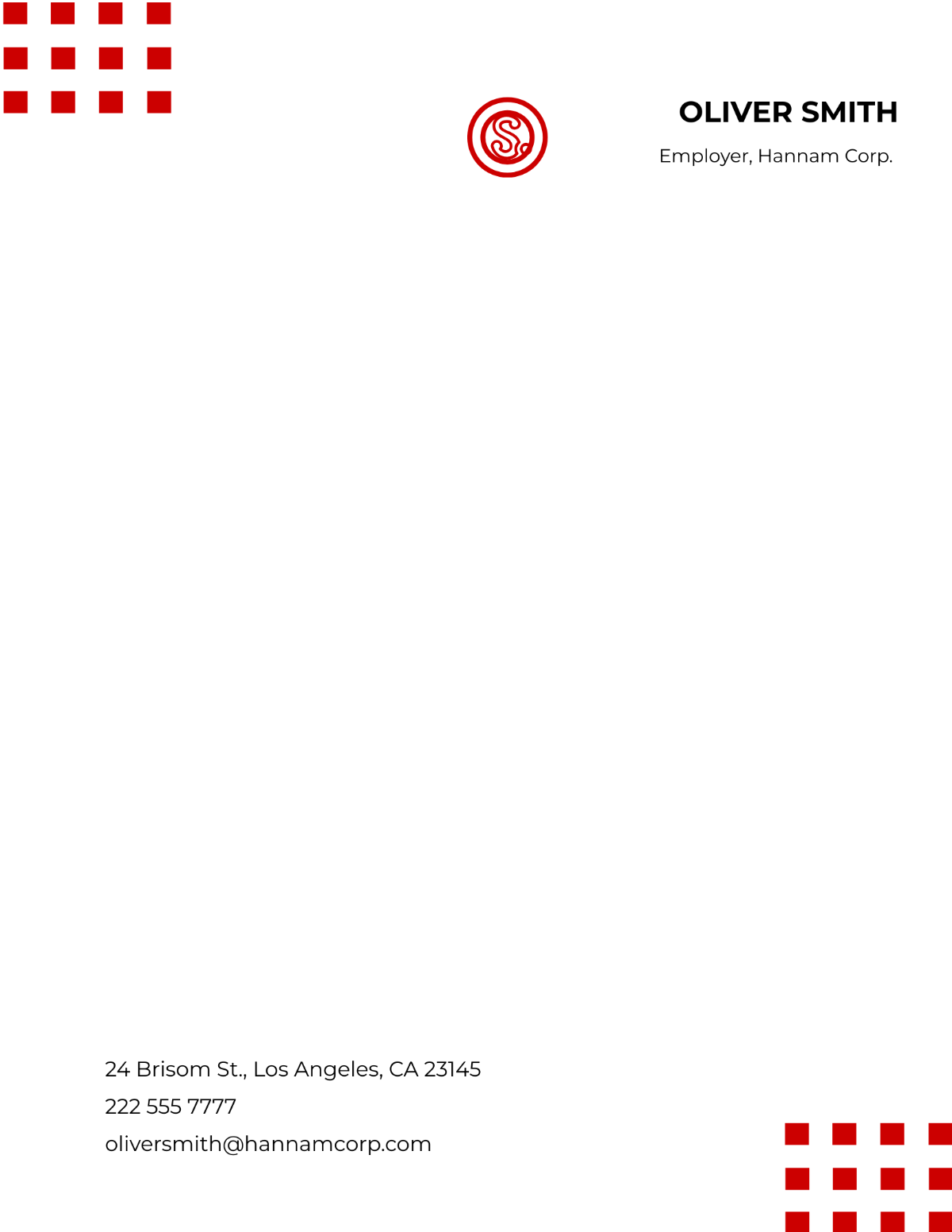 Employer Letterhead Sample Template - Edit Online & Download