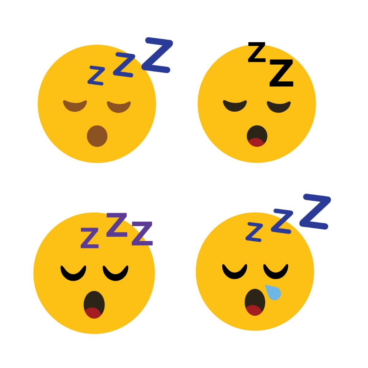 Sleepy Emoji Vector Template