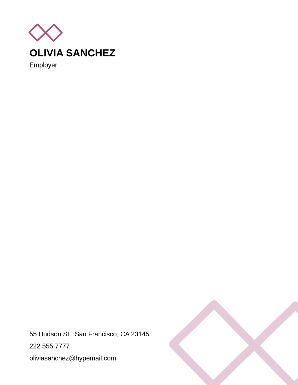 Employer References on Official Letterhead Template