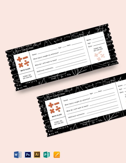 Kindergarten Exit Ticket Template - Word | PSD | Apple ...