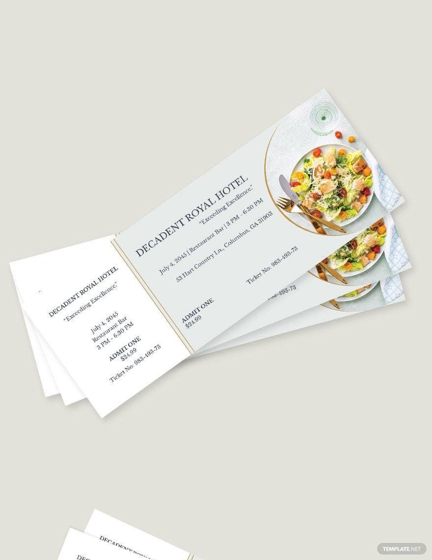 Meal Food Ticket Template