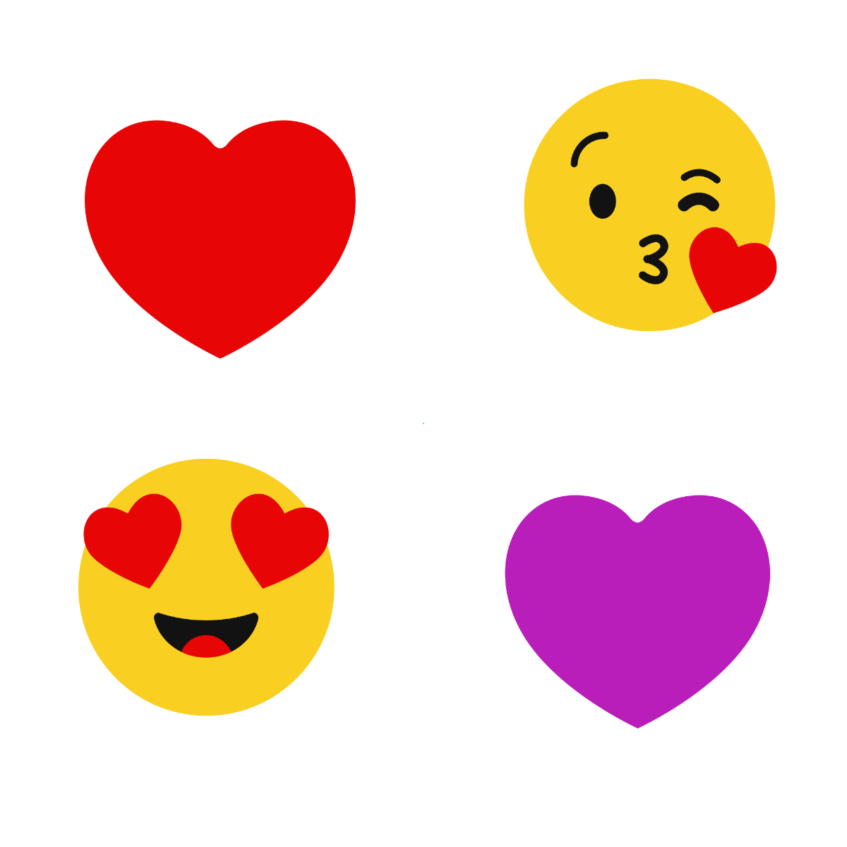 Vector Heart Eyes Face Emoji Design Svg Jpg Png (Instant Download) 