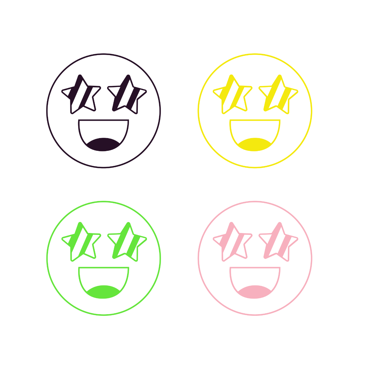 Fantastic Emoji Vector Template