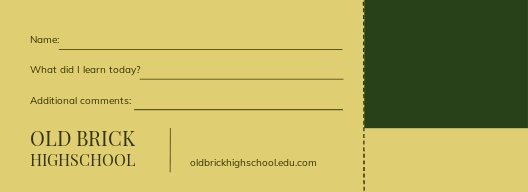 Free Middle School Exit Ticket Template - Illustrator, Word, Apple Pages, PSD, Publisher