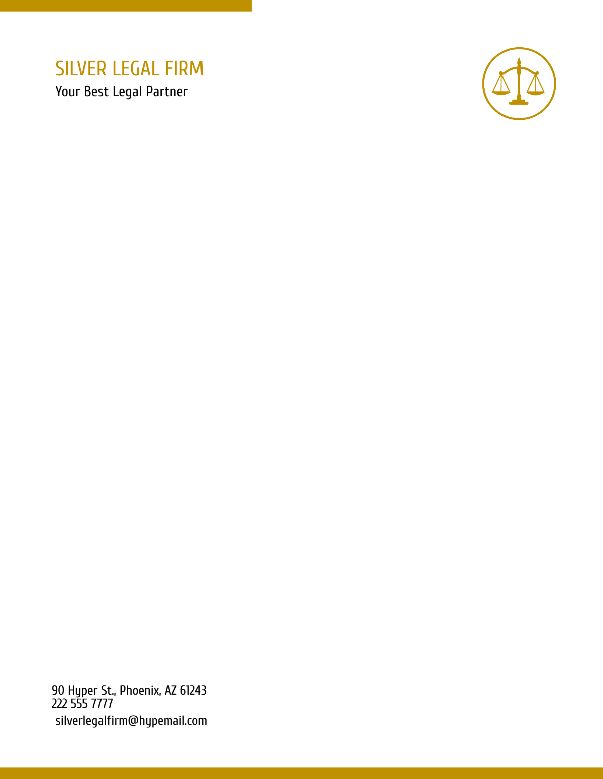 Legal Firm Letterhead Template - Edit Online & Download