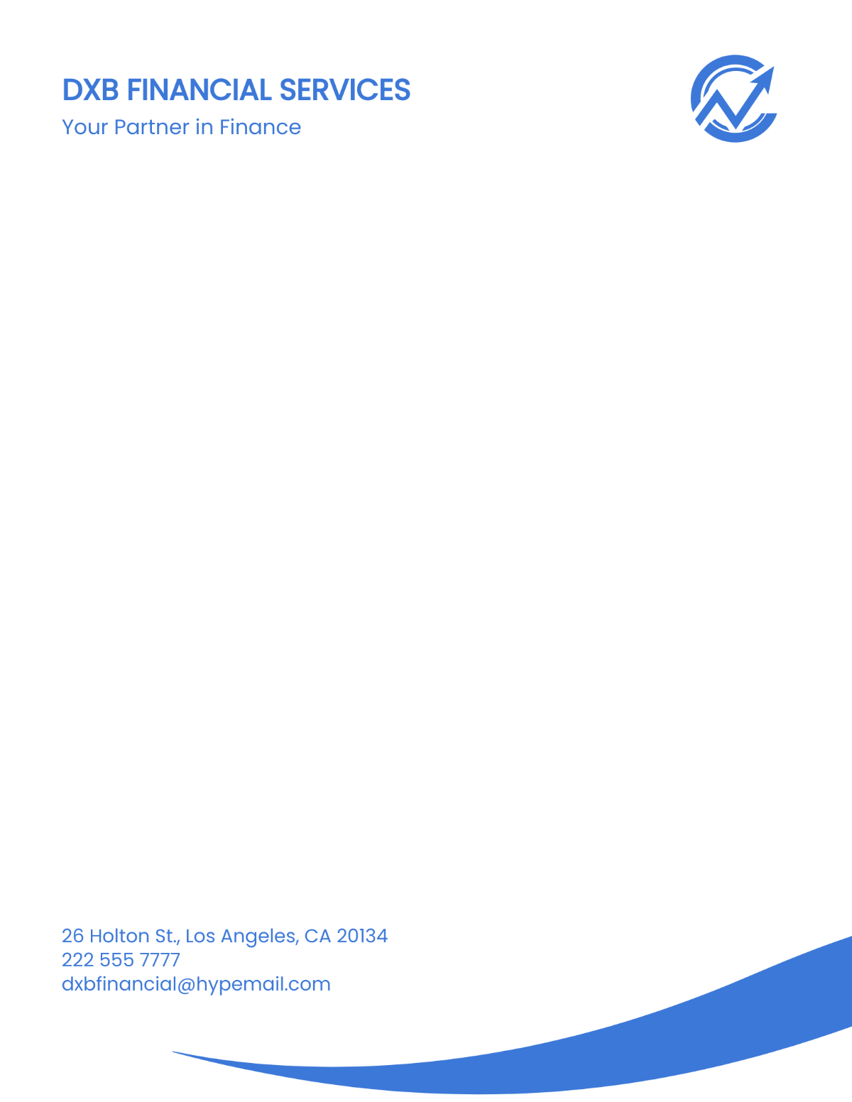 Free Financial Services Letterhead Template