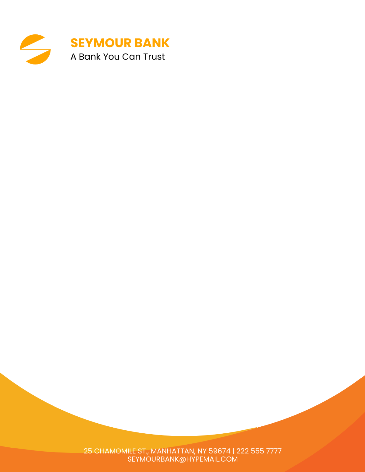 Free Bank Letterhead Templates, Editable and Printable