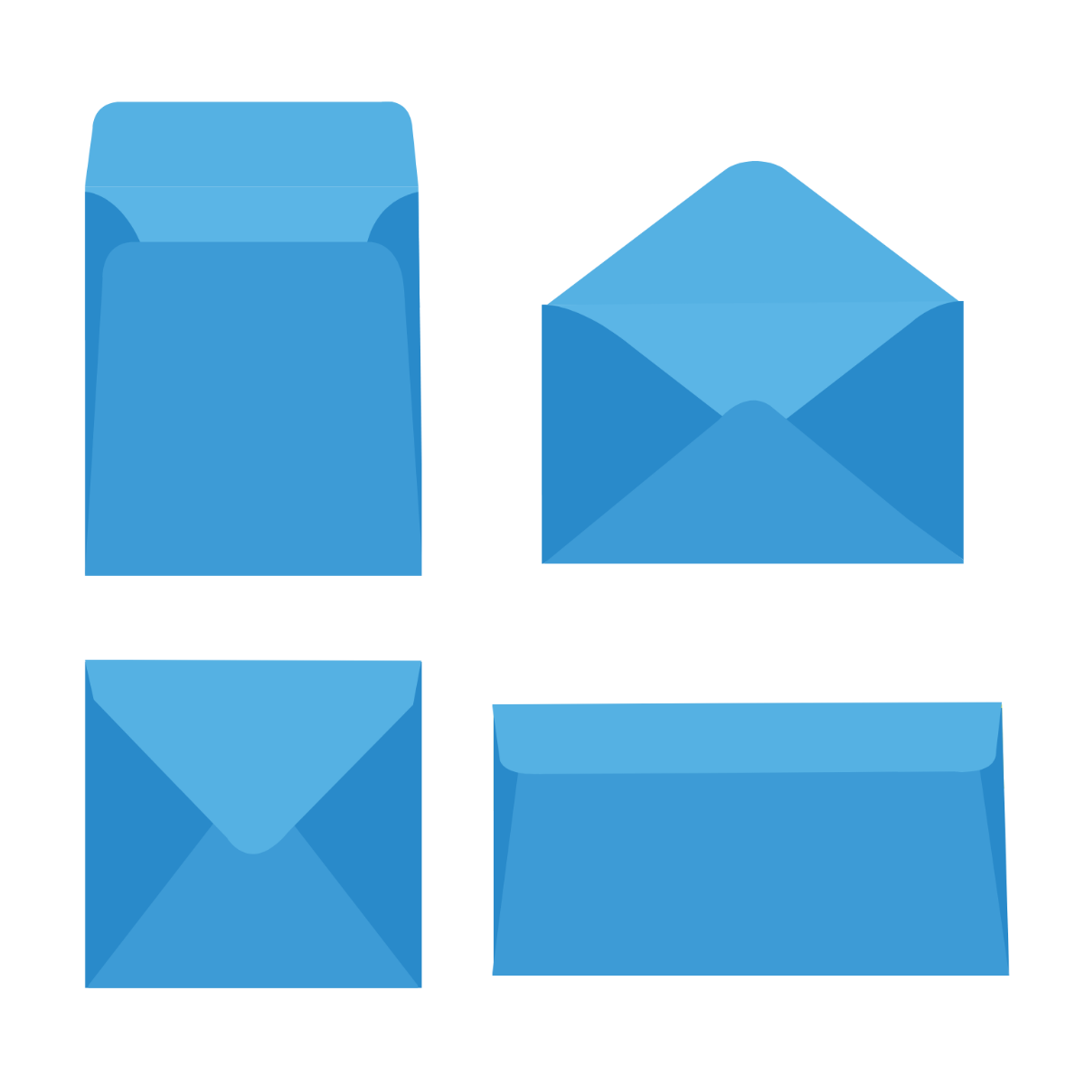 Free Blue Envelope Vector Template