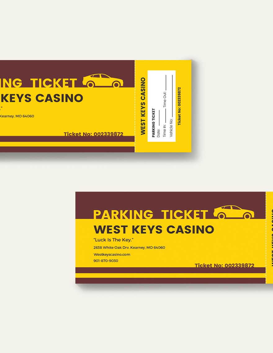 Penalty Parking Ticket Template