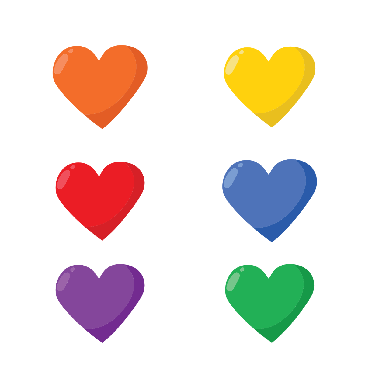 Heart Emoji Vector Template