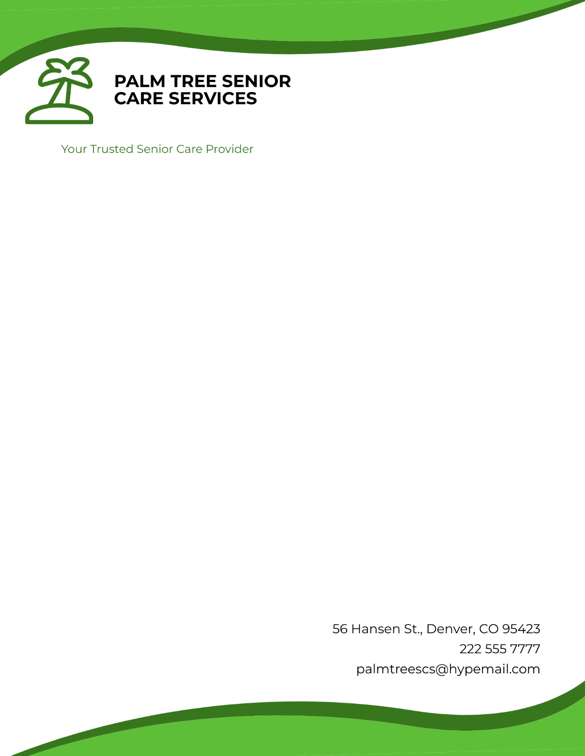 Senior Care Services Letterhead Template - Edit Online & Download