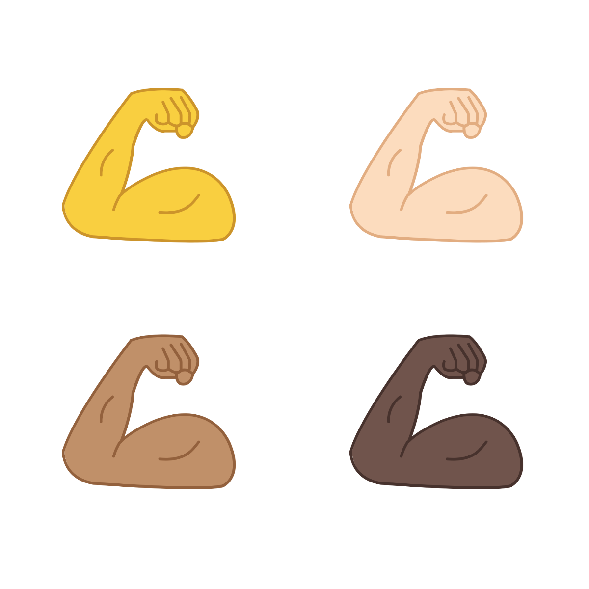 Free Muscle Emoji Vector Template