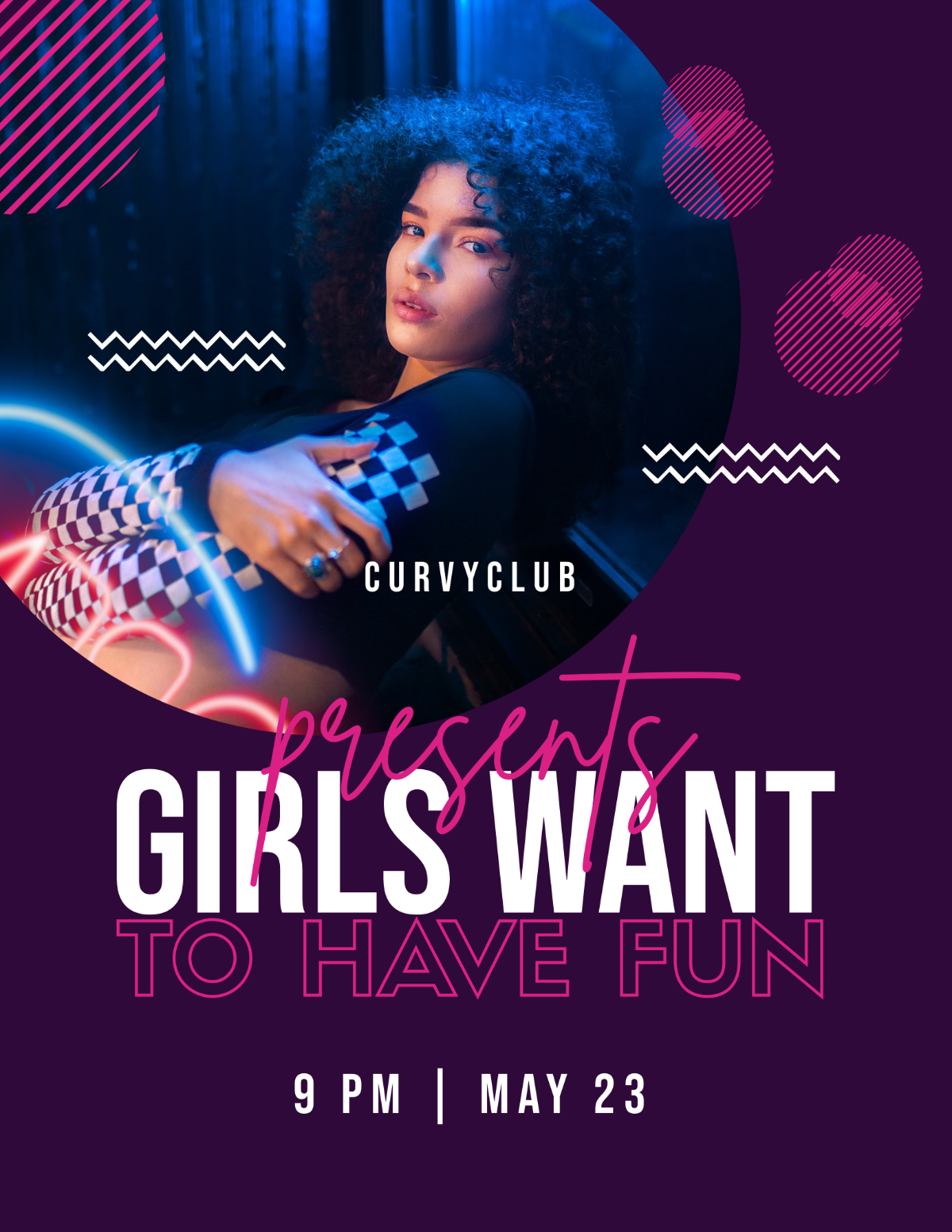 Girls Night Club Flyer Template - Edit Online & Download