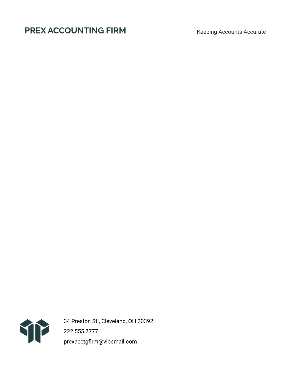 Accounting Firm Letterhead