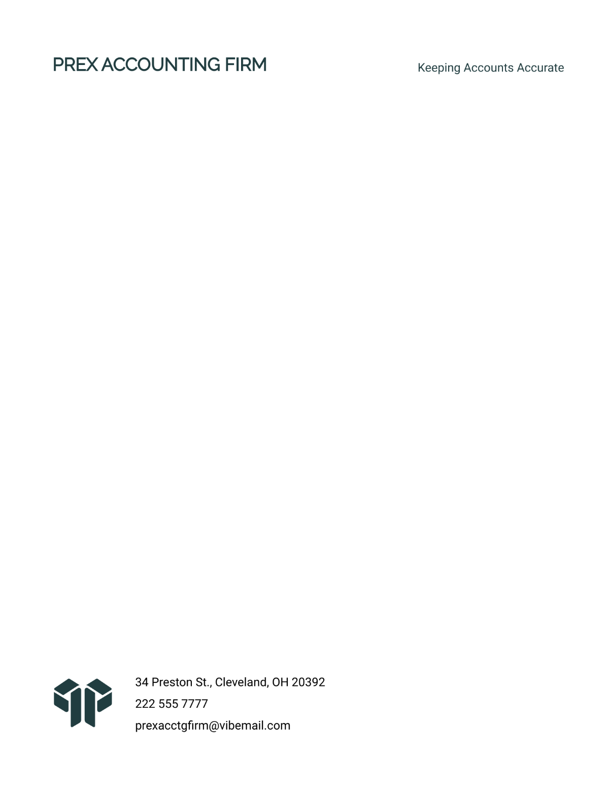 Accounting Firm Letterhead Template