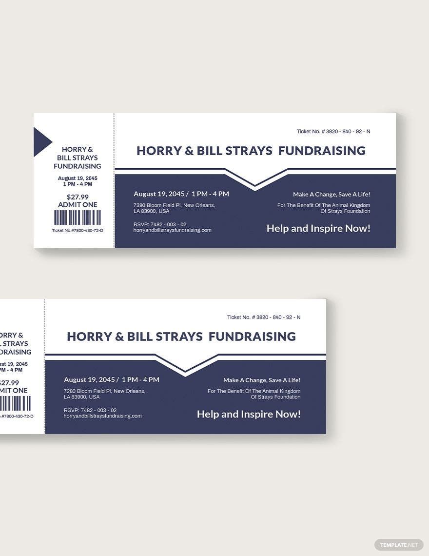 Free Printable Fundraiser Ticket Template
