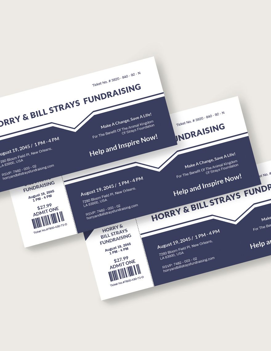 Printable Fundraiser Ticket Template