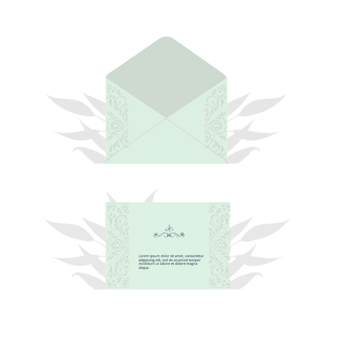Wedding Envelope Vector Template