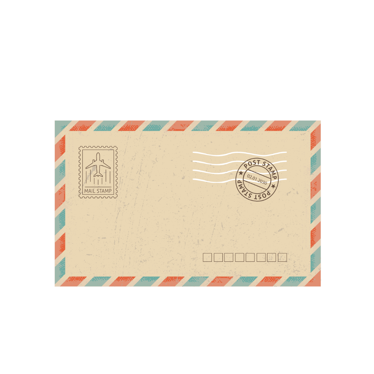 Free Retro Envelope Vector Template